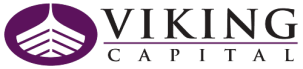 Viking Capital logo featuring a stylized Viking ship in a purple circle next to the words 'VIKING CAPITAL' in bold black font.